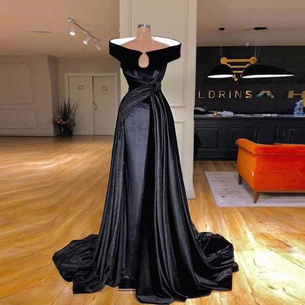 

party dresses arrival prom robe de soriee longue black formal evening dress fancy pleats draped vestido festa longo abiye, White;black