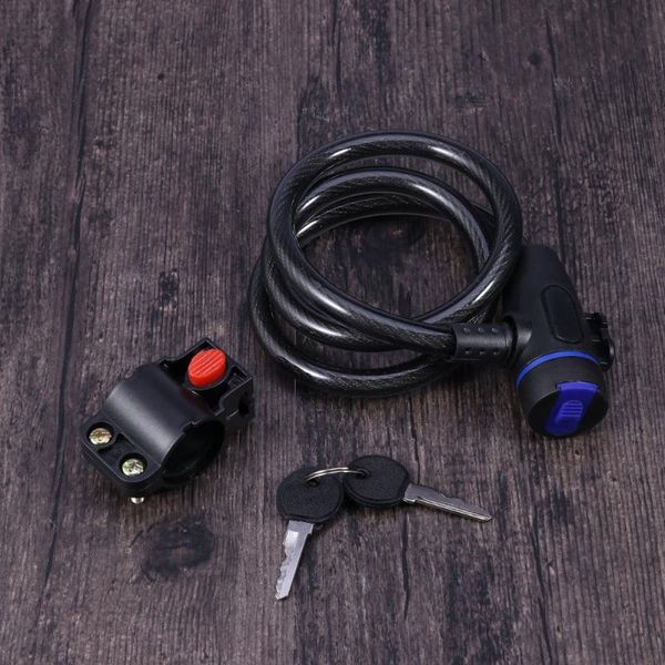 

bike locks colorful lock cable road cycling mountain padlock anti-theft chain lock(black)