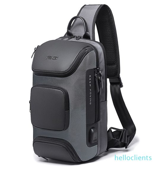 

fashion men anti-theft sling bag crossbody backpack shoulder casual daypack black gray