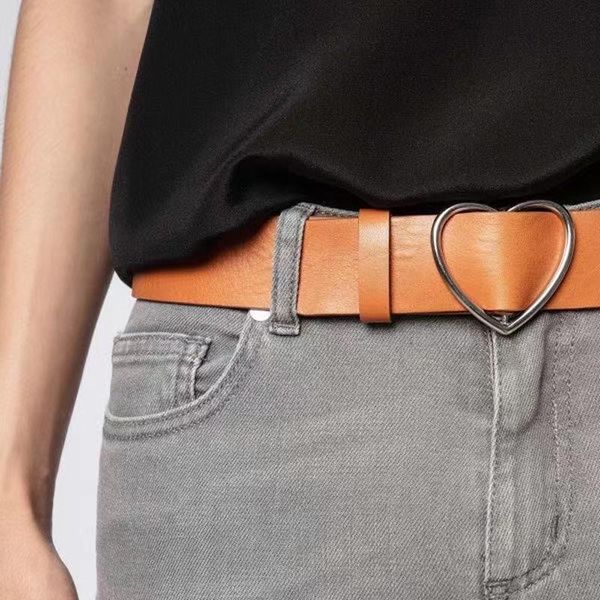 

belts women's casual all-match fashion leather belt, Black;brown