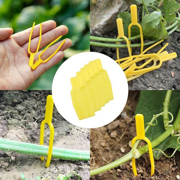 

other garden supplies 50/100pc plastic plant clip tools stolons vine fixing fork fastening fixture clamp strawberry farming