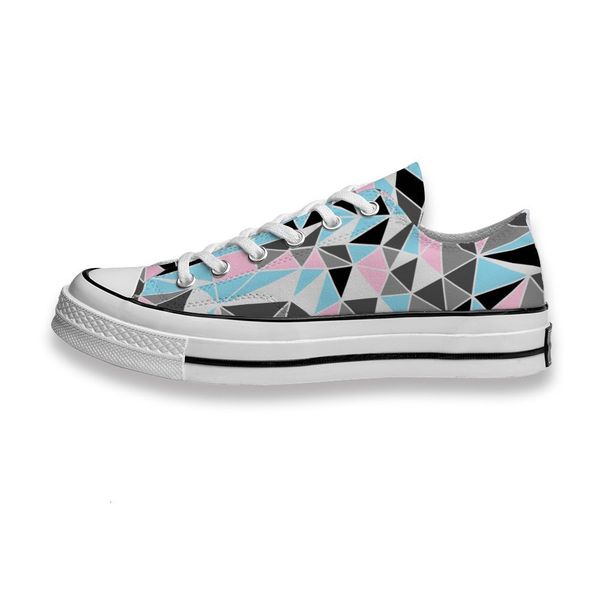 

personalized customizationcustom printed shoes seamless triangle sneakers low mens womens skateboard sport footwear diy trainers canvas casu