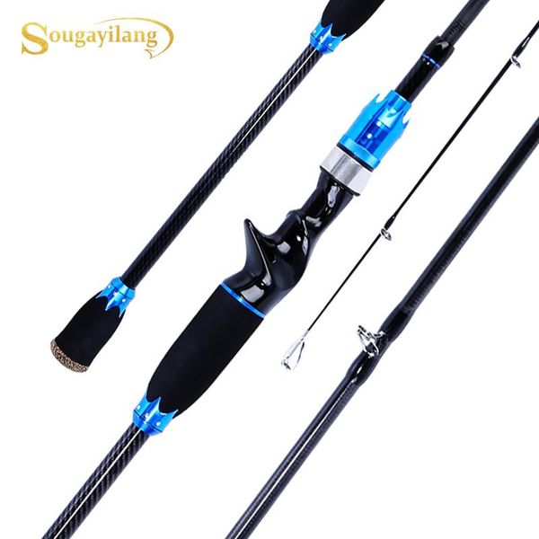 

sougayilang portable 4 section fishing rod 1.8m 2.1m carbon fiber spinning/casting travel tackle boat rods
