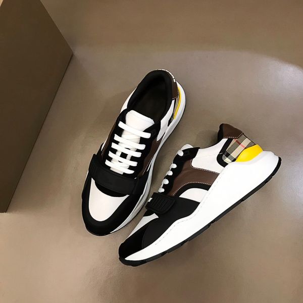 

new arrivals mens fashion luxury platform shoes flat casual walking casual sneakers mens trainers shoes leather size 38-45, Black