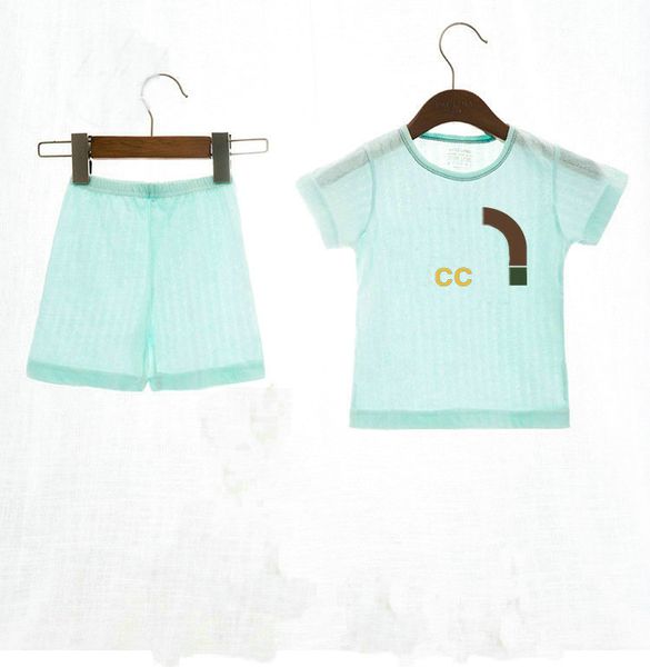 Em estoque HOT Designer Kids Clothing Sets Summer Baby Clothing Brand for Boys Outfits Toddler Fashion T shirt Shorts Children Suits 100% Cotton