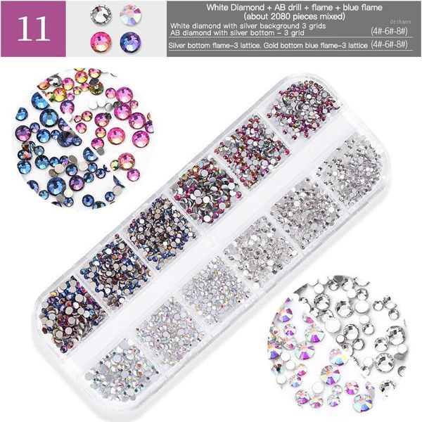 

nail art rhinestones mix crystal glitter diamonds tips decoration micro laser star flakes 3d silver gold sequins decoration1