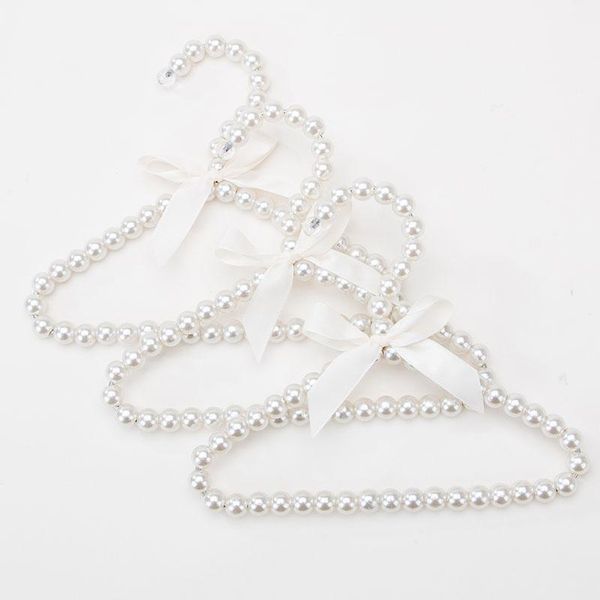

hangers & racks 5pcs/lot 20cm plastic baby clothes rack. pearl pet coat hanger