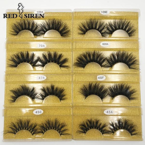 

siren mink eyelashes 25mm lashes cruelty handmade 3d full strip soft false makeup1