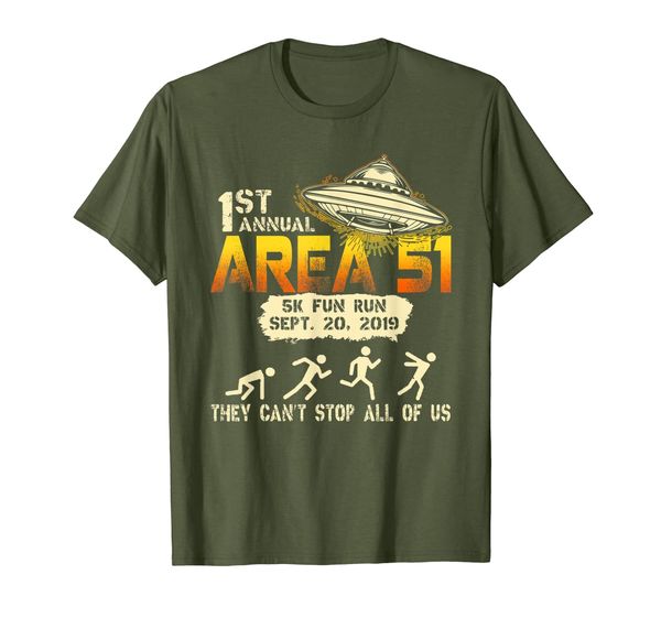 

Storm Area 51 5k Fun Run Alien UFO They Can't Stop Us T-Shirt, Mainly pictures