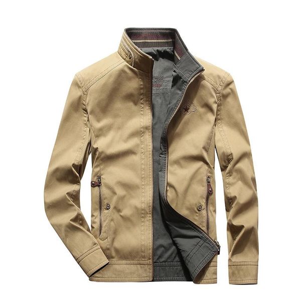 

men's casual shirts autumn jacket double-sided stand collar large military, White;black