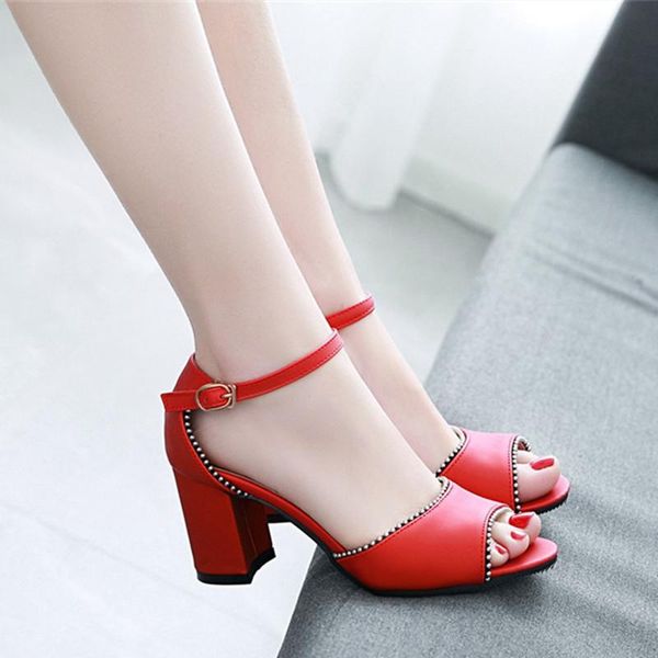 

plus size 45 46 sweet sandals women summer fashion shoes woman flip flops peep toe casual ankle straps high heel ladies, Black