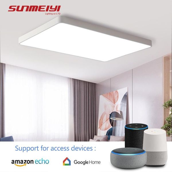 

ceiling lights macaron led modern wifi amazon echo voice control light for living room bedroom dimmable lamp art deco