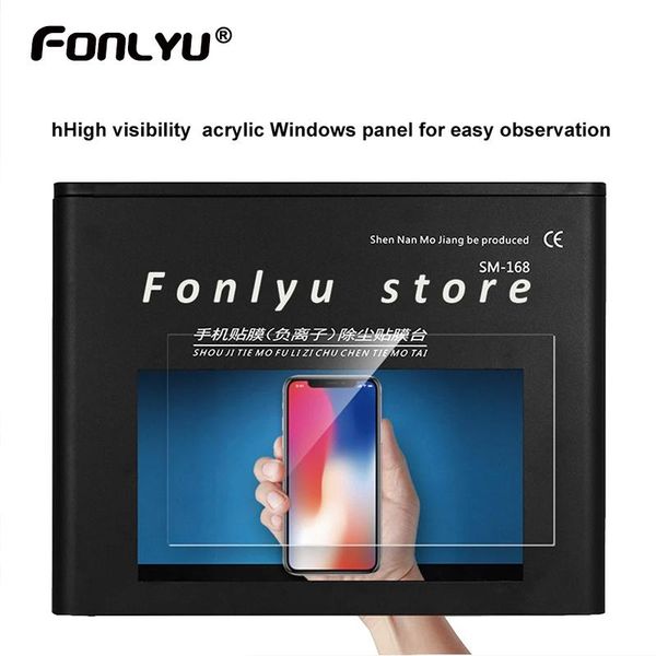 

dust room work table anti checking workbench with uv lamp light for screen refurbish apply film phone repair tools cell repairing