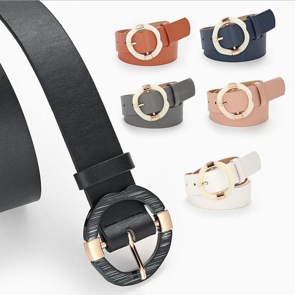 

belts kemeiqi round belt buckle all-match ladies fashion decorative dress thin female multi-color ladybelt, Black;brown