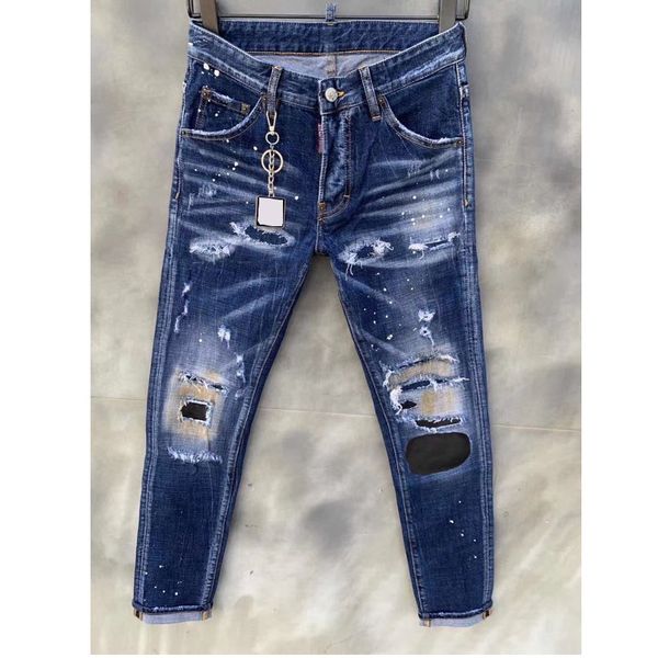 

herren designer jeans gerade slim fit biker luxus zerstÃ¶rte denim kleidung 2021 reiÃverschluss casual hip hop mÃ¤nnliche kleidung, Blue