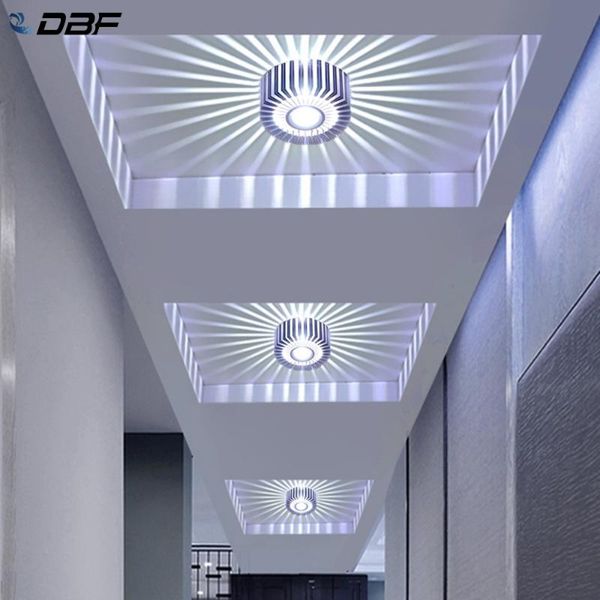 

wall lamp [dbf]modern aluminum 3w red blue ceiling light novelty sunflower for ktv bar year decoration ac85-265v