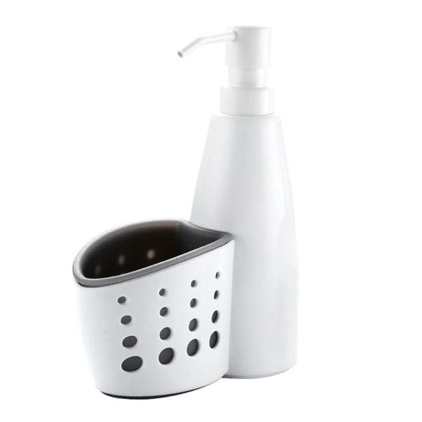

kitchen storage & organization 2 in 1 dispenser multifunction liquid home detergent box sponge drain rack container soap dish bathroom acces