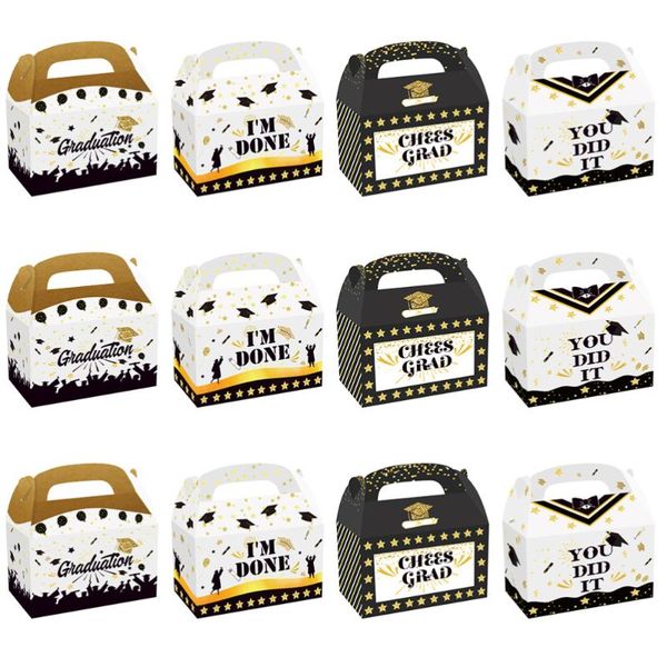 

gift wrap 12pcs packing boxes graduation party food dessert chocolate handle