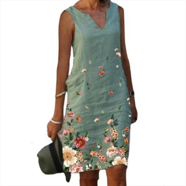 

plus size 4xl summer womens dresses elegant v neck sleeveless floral animal print casual street vestidos, Black;gray