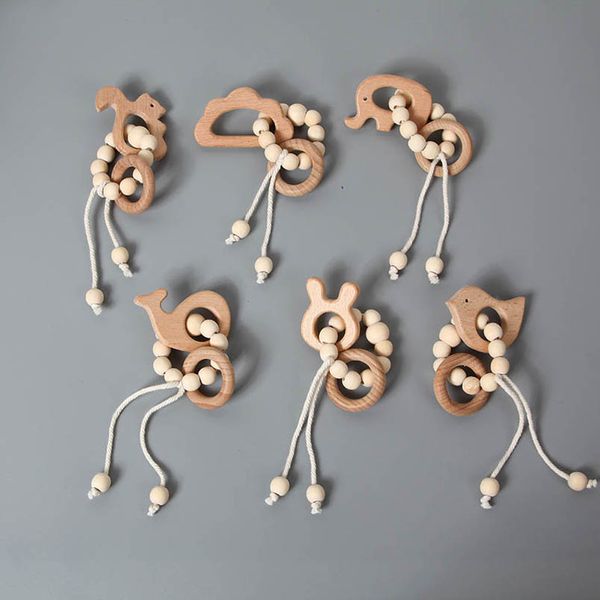 

baby pacifiers weaning teething natural wooden girls boys kids chew toys accessory cartoon infant feeding newborn teeth practice toy teether