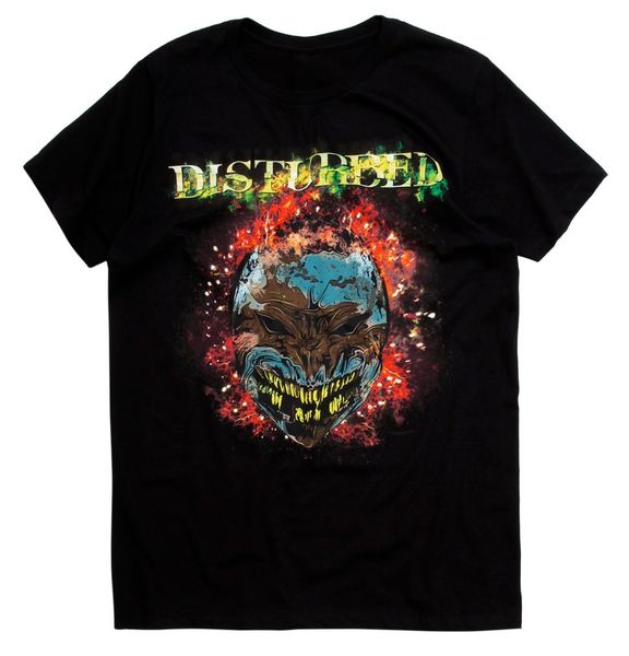 

disturbed planet guy t-shirt new authentic & licensed, White;black