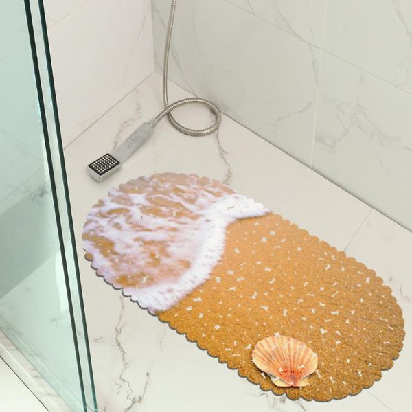 

bath mats beach shell bathroom mat kitchen room rug non-slip suction floor carpet hollow pvc foot pad