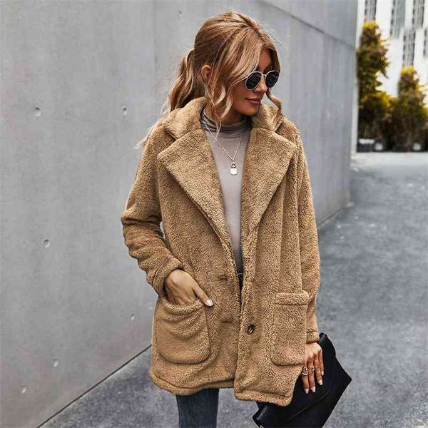 

jackets coats women's winter thickening lapel plush giv6, Black;brown