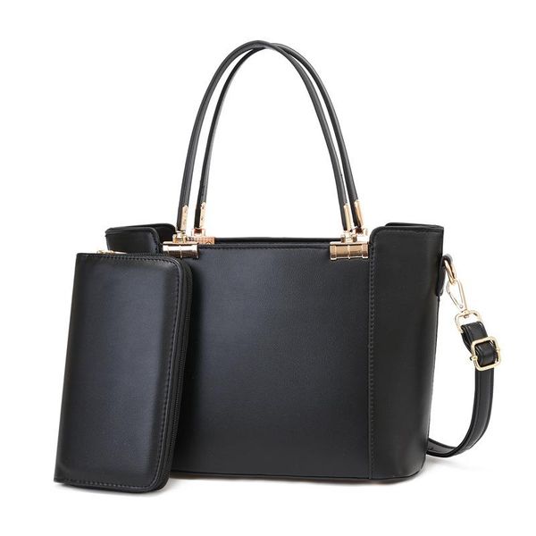 

shoulder bags 2pcs/set fashion quality women's handbags and purse female pu leather messenger composite tote bag bolsa feminina