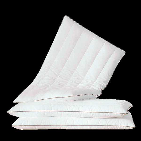 

pillow 100%cotton down skin-friendly breathable bedroom bed sleep cervical middle-high core machine wash 48x74cmzp