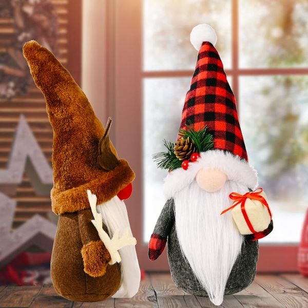 

party decoration christmas hat antlers dwarf gnome doll ornaments cute cartoon elf home decor celebration deskfestive wholesales