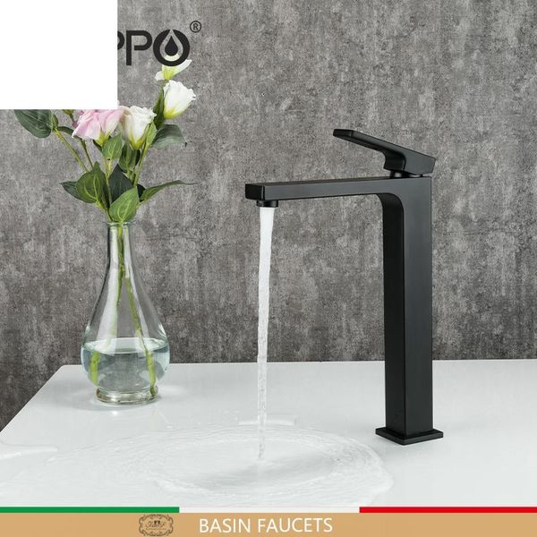 

black tall basin faucet slim bathroom washbasin water mixer tap chrome cold sink g1017-62 faucets