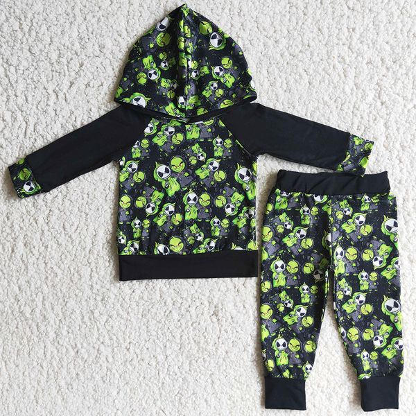 

kids designer clothes boy hoodies sets halloween boutique baby boys clothing milk silk wholesale children outfits fashion fall kid set green, White