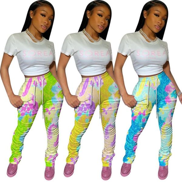

women's pants & capris camo women casual stacked leggings bell bottom long high waist trousers streetwear 2021 summer colorful outfits, Black;white