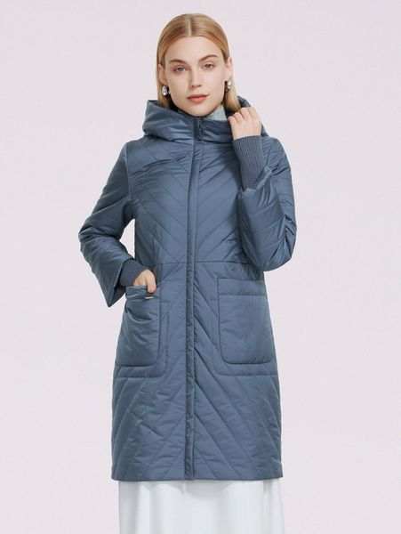 

zipper front hooded padded winter coat f0xc#, Black