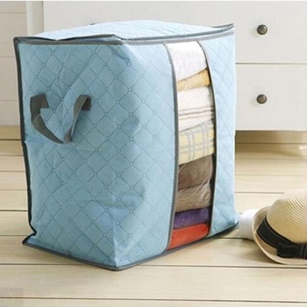 

storage bags box portable organizer non woven clothing pouch holder blanket pillow underbed bag large capacity ic892394