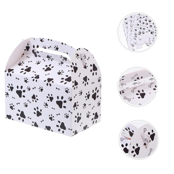 

gift wrap 12pcs lovely dog footprint theme paper cookie boxes creative packaging