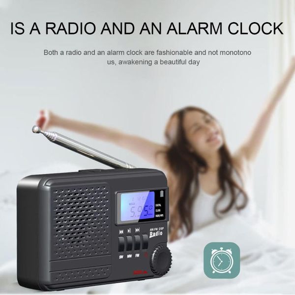 

alarm clock fm am receiver full band usb rechargeable home stereo portable radio