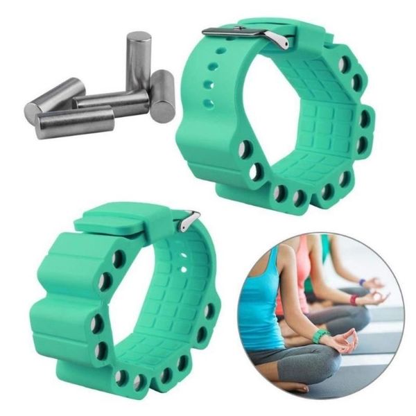 

wrist support 1 pair silicone weight-bearing bracer adjustable remove/insert metal steel column yoga pilates dancing running fitness wristba, Black;red