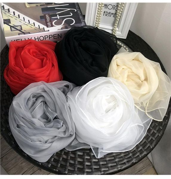 

scarves silk scarf women shawls wraps pashmina muslim chiffon hijab foulard femme beach stoles bandana, Blue;gray