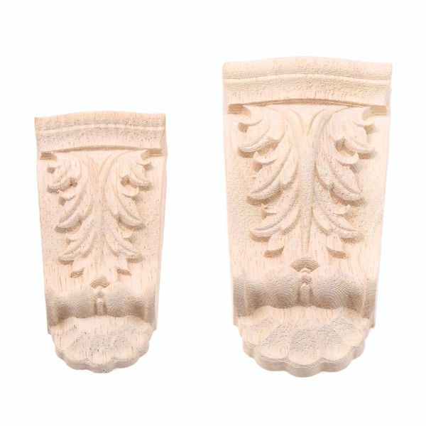 

decorative objects & figurines 1pc woodcarving corbels decal column wood furniture mouldings cabinet door figurine crafts home decor