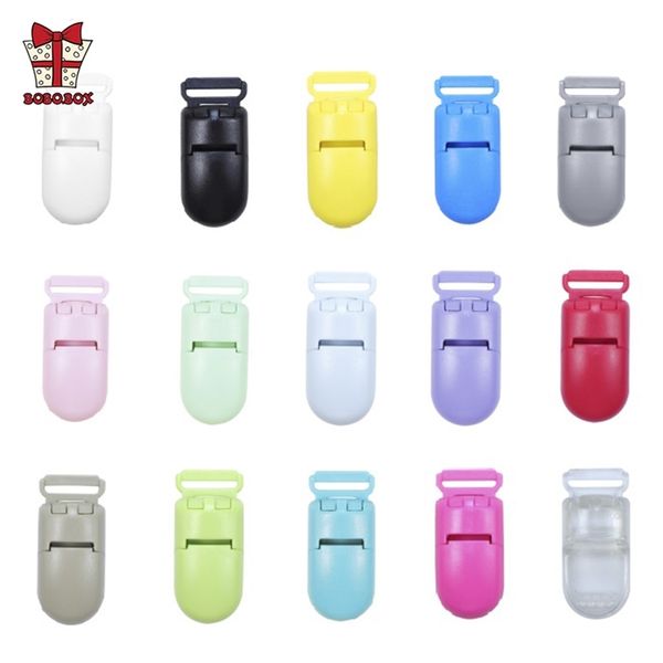 

bobo.box 50pcs baby pacifier clips solid plastic soother holder infant nipples multi color clamp 220209