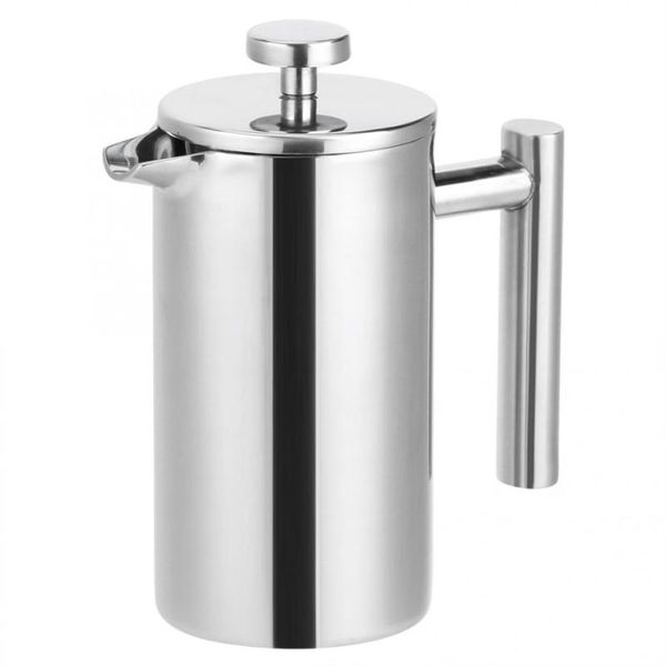 

coffee pots 350ml double-deck stainless steel press maker thermal insulated tea pot kettle