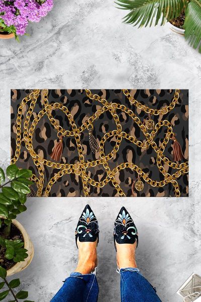 

carpets chain door mat bedroom kitchen bath floor mats home entrance multipurpose doormat non-slip 45*70cm