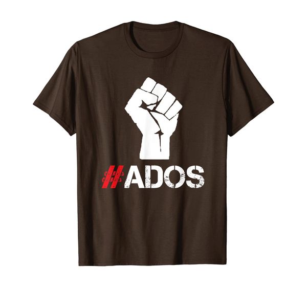 

ados political statement t-shirt, White;black