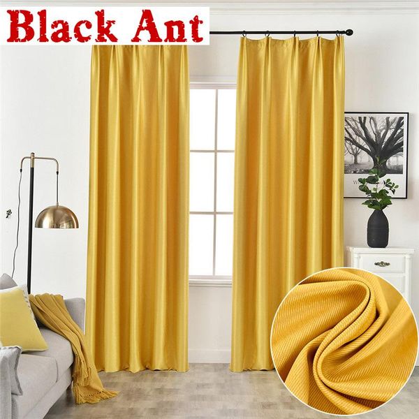 

curtain & drapes modern yellow blackout for living room thick sheer bedroom window blinds drape sunscreen custom made x-zh455#20