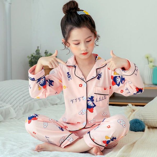 

pajamas children sets long-sleeve girls boys sleepwear nightwear baby inflant clothes animal cartoon pyjamas kids cotton pijamas, Blue;red