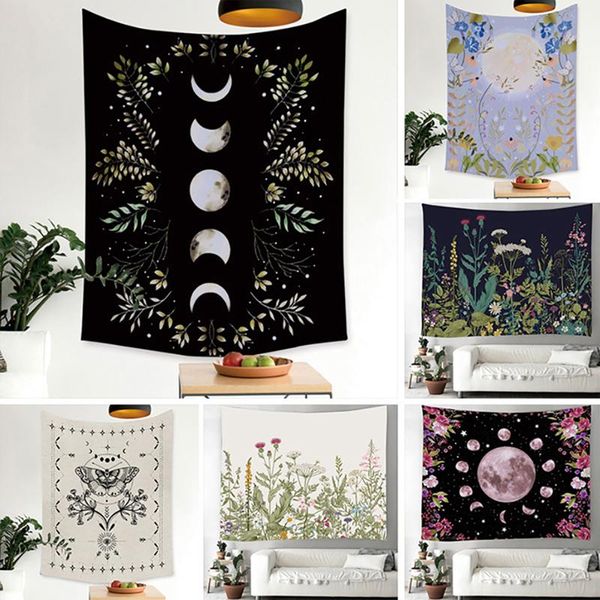 

tapestries flower wall hanging room sky carpet dorm moon starry tapestry art home decoration accessories