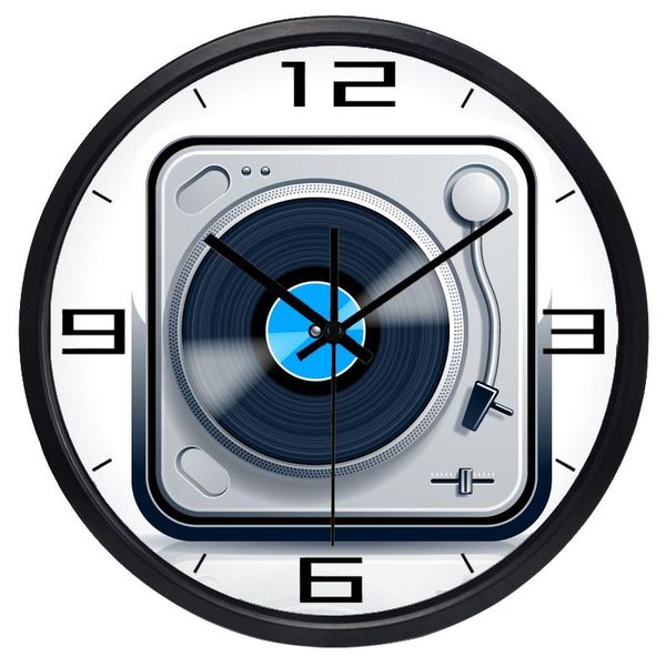

wall clocks creative metallic feel speaker modern 14inch large clock