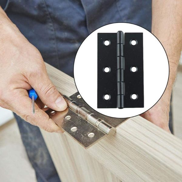 

bath accessory set 10pcs thick spray paint black 2 inch hinge wooden box gift packaging accessories large cabinet 51*46mm