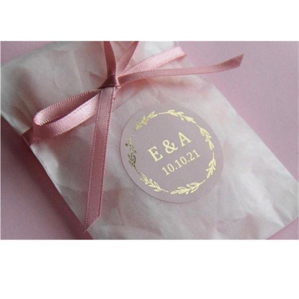 

greeting cards foil wedding stickers personalised rose gold custom favor for envelopes